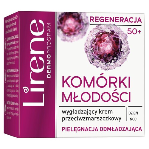 Wygładzający krem przeciwzmarszczkowy 50+ Lirene 50 ml