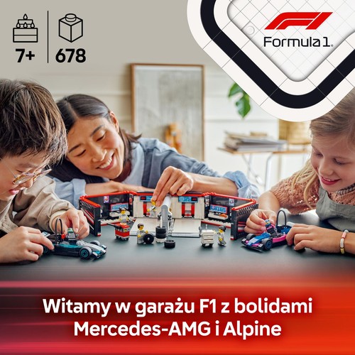 City F1® Garaż i bolidy Mercedes-AMG i Alpine 60444 LEGO 1 sztuka