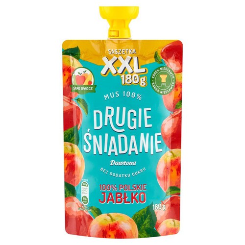 Drugie Śniadanie Mus 100% Polskie jabłko Dawtona 180 g