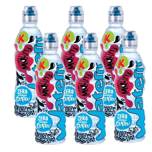 Woda smakowa o smaku malinowym Water Zero Cukru  Kubuś Water 6 x 0,5 l