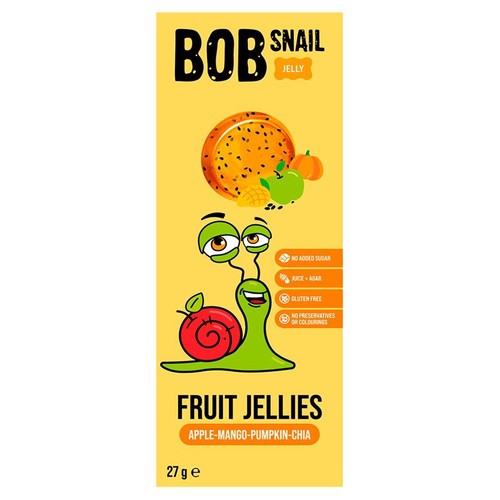 Galaretki jabłko-mango-dynia z nasionami chia  Bob Snail  27 g