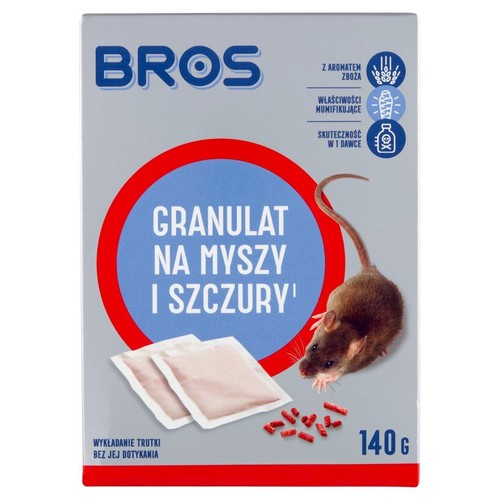 Granulat na myszy i szczury Bros 140 g