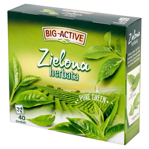 Herbata zielona pure green 40 x 1.8 g Big Active 40 torebek