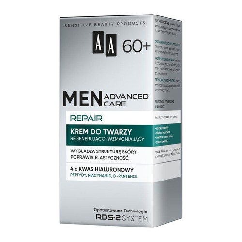 Krem do twarzy regenerująco-wzmacniający Advanced Care Repair 60+  AA Men 50 ml