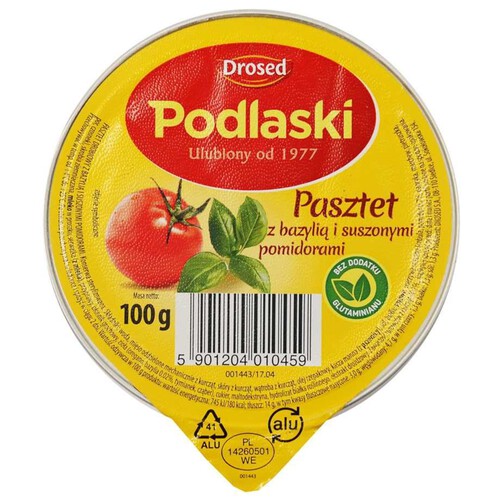 Pasztet Podlaski z bazylią i pomidorami Drosed 100 g 