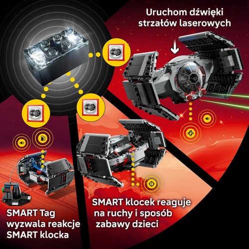 Star Wars SMART Play: Myśliwiec TIE™ Dartha Vadera 75421 LEGO 1 sztuka