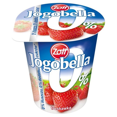 Jogobella Jogurt owocowy 0% tłuszczu 0% dodatków cukru mix smaków Zott 150 g