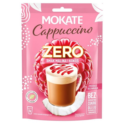 Cappuccino zero o smaku malinowo-kokosowym  Mokate 20 g