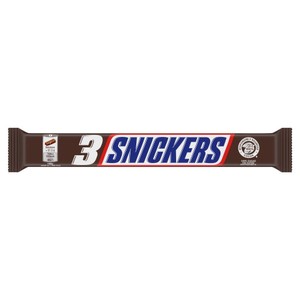 Baton nugatowy z orzechami ziemnymi i karmelem w czekoladzie Snickers 3 x 37,5 g