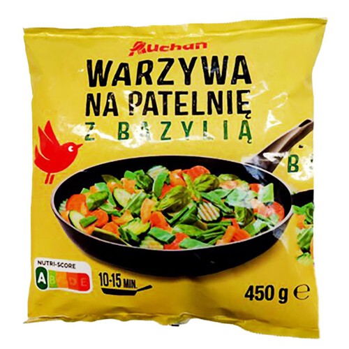 Warzywa na patelnię z bazylią Auchan 450 g