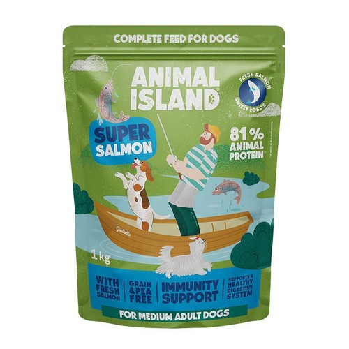 Karma mokra dla psów z łososiem   Animal Island 1 kg