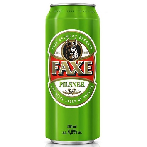 Piwo duńskie jasne Pilsner Premium alk. 4,6% obj. Faxe 500 ml