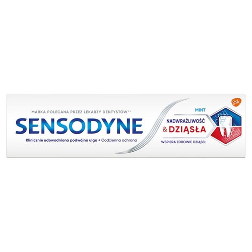 Pasta do zębów Nadwrażliwość & Dziąsła miętowa Sensodyne 75 ml