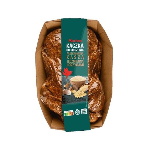 Kaczka do pieczenia faszerowana kaszą jęczmienną i grzybami Auchan na wagę ok. 2,5 kg