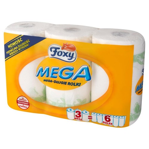 Ręcznik kuchenny Mega  Foxy 3 rolki