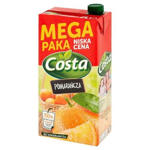 Napój niegazowany pomarańczowy  Costa 1 l