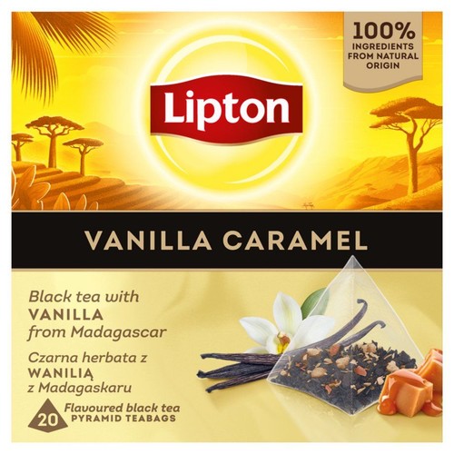 Herbata czarna z wanilią i karmelem Lipton 20 torebek