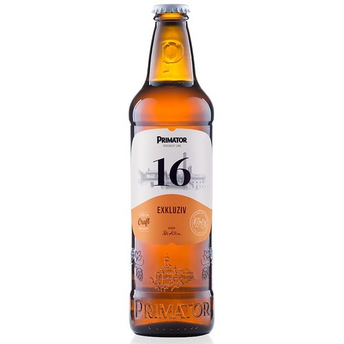Piwo czeskie lager Exkluziv 16 alk. 16,0% obj. Primator 500 ml