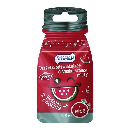 Drażetki odświeżające o smaku arbuza i mięty  DO'SFARM 15 g