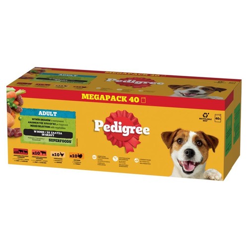 Karma mokra dla psów mix smaków Pedigree 40 x 100 g
