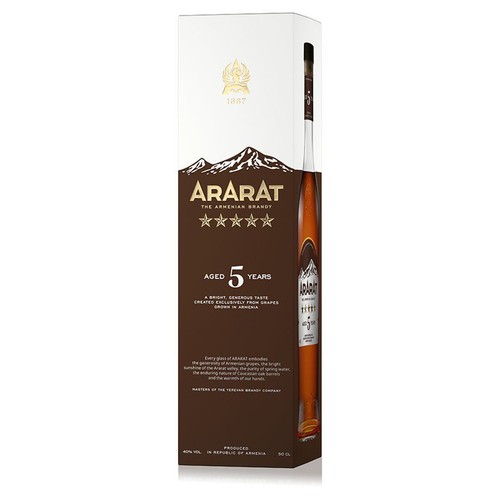 Brandy armeńska Aged 5 years alk. 40% obj. Ararat 500 ml
