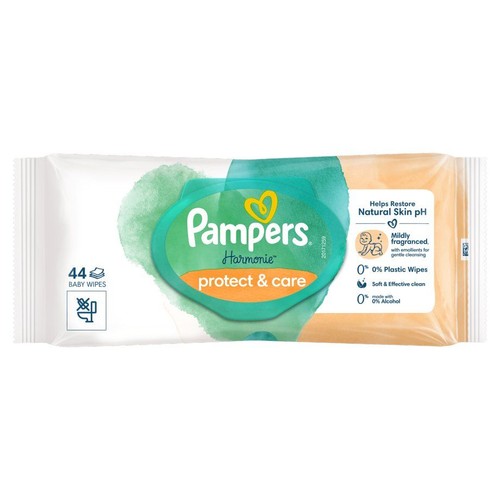 Chusteczki nawilżane Harmonie Protect & Care Pampers 44 sztuki