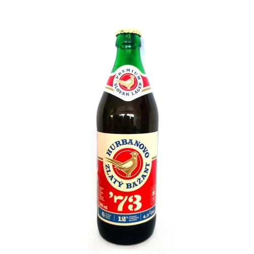 Piwo jasne pasteryzowane Original alk. 4.5% obj. Zlaty Bazant 500 ml