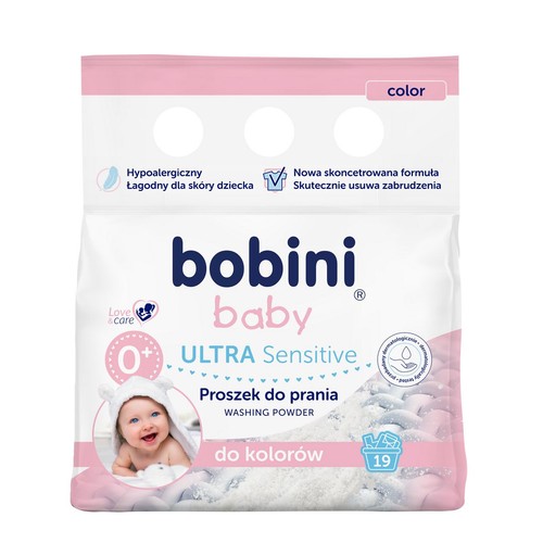 Proszek do prania Ultra Sensitive do kolorów   Bobini Baby 1,425 kg