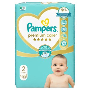 Pieluchy Premium Care 2 waga 4-8 kg jednorazowe Pampers 68 sztuk