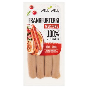 Roślinne Frankfurterki wędzone Well Well 180 g