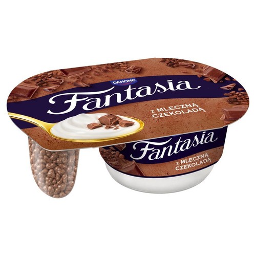 Fantasia Jogurt kremowy z mleczną czekoladą Danone 106 g