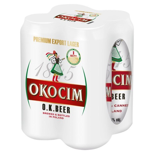 Piwo jasne Premium Export Lager alk. 5,6% obj. Okocim 4 x 500 ml