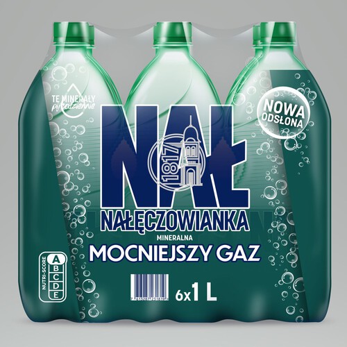 Woda mineralna mocniejszy gaz Nałęczowianka 6 x 1 l