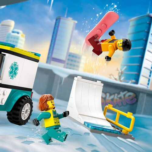 City Karetka i snowboardzista 60403 LEGO zestaw