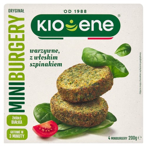 Miniburgery warzywne z włoskim szpinakiem Kioene 200 g