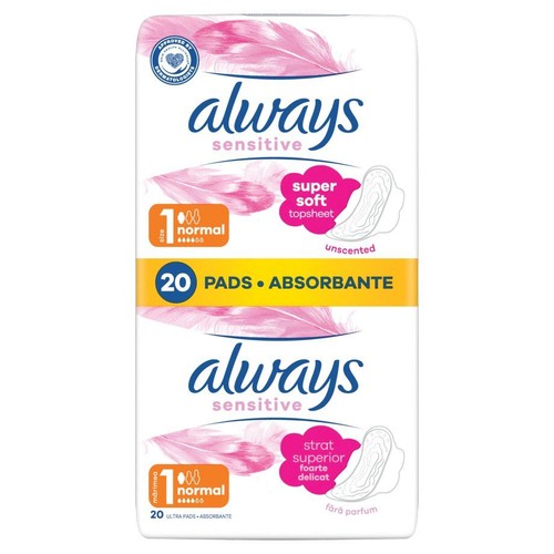 Podpaski Ultra Sensitive Normal Plus Duo Pack Always 20 sztuk