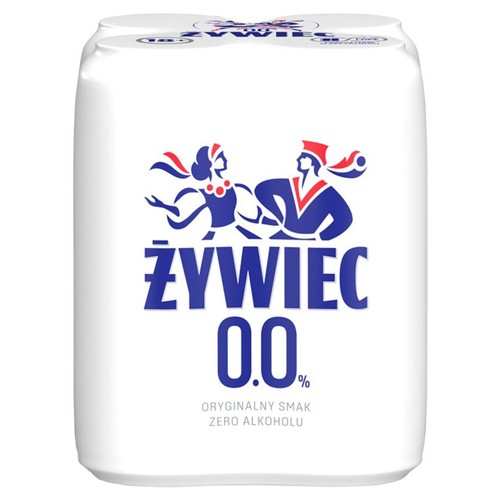 Piwo jasne, bezalkoholowe, pasteryzowane, alk. 0.0% obj.  Żywiec 4 x 500 ml