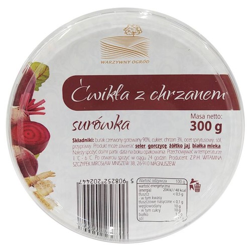 Surówka ćwikła z chrzanem ZPH Witamina 300 g