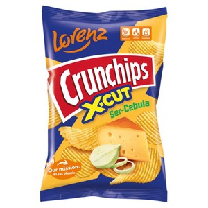 Chipsy ziemniaczane o smaku sera i cebuli Crunchips 140 g