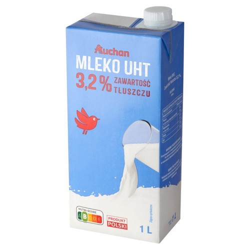 Mleko UHT 3.2%  Auchan 1 l