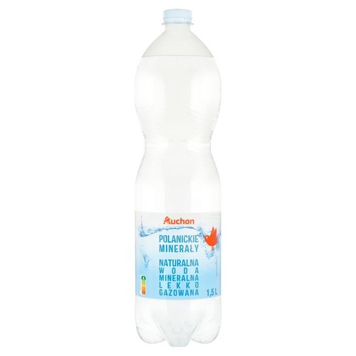 Woda mineralna lekko gazowana Auchan 1,5 l