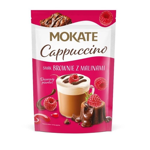 Cappuccino o smaku brownie z malinami Mokate 110 g