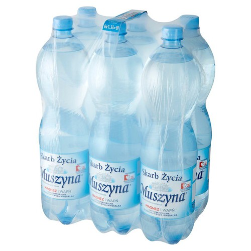 Muszyna naturalna woda mineralna lekko gazowana Skarb Życia 6 x 1,5 l 