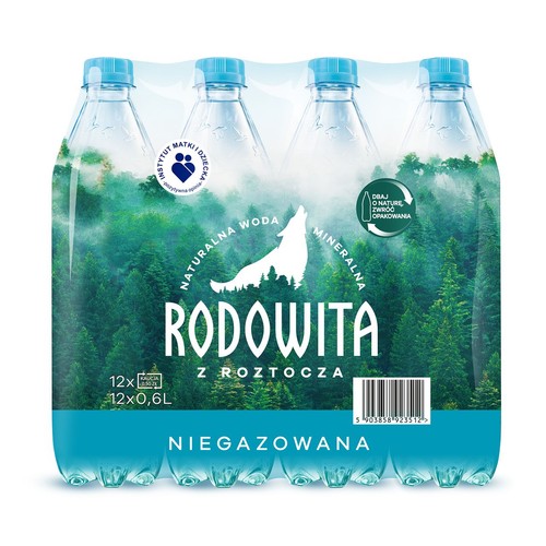 Naturalna woda mineralna niegazowana  Rodowita z Roztocza 12 x 0,6 l