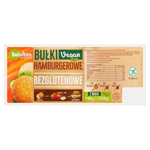 Bułki hamburgerowe bezglutenowe Balviten  2 x 70 g