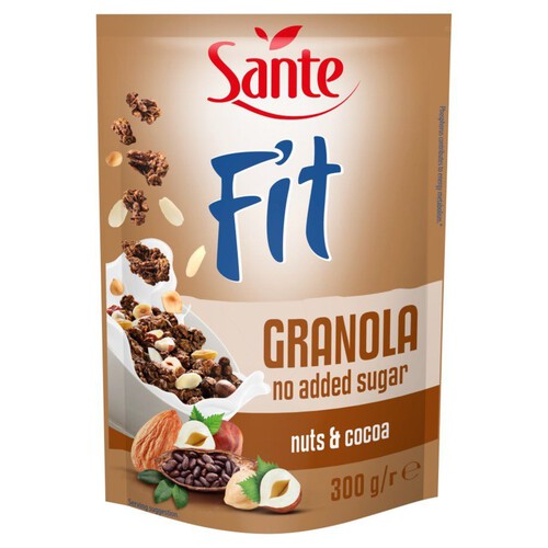 Fit granola z orzechami i kakao bez dodatku cukrów Sante 300 g