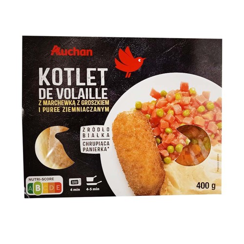 Kotlet de Volaille z marchewką i groszkiem Auchan 400 g