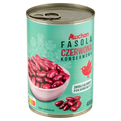 Fasola czerwona konserwowa Auchan 400 g