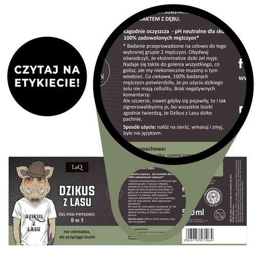 Żel pod prysznic 8 w 1 Dzikus z lasu LaQ 500 ml