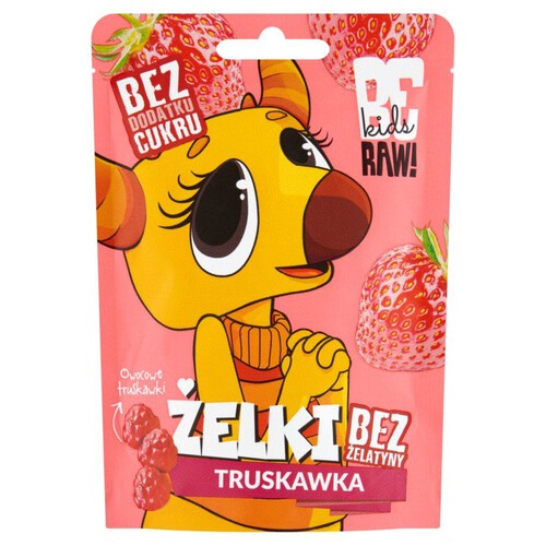 Żelki truskawkowe bez cukru Be Raw! 35 g